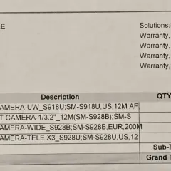Servicebeskrivning visar att kameran fungerar inte på en Samsung-telefon. Lösningen är att byta ut kameralinsen.