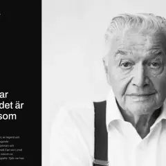 Porträtt av den legendariske fotografen Lennart Nilsson. Hans verk är tidlösa.