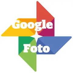 Google Foto-logotypen, som representerar molnlagring för dina bilder.