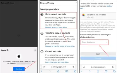 Här visas hur du kan ta bort bilder från iCloud genom att överföra dem till en annan tjänst.