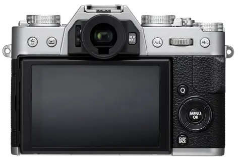 Fuji XT20 i silver med stor skärm och reglage. Perfekt för att fånga dina minnen.