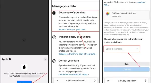 Här visas hur du kan ta bort bilder från iCloud genom att överföra dem till en annan tjänst.