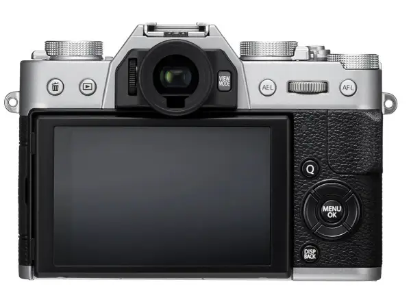 Fuji XT20 i silver med stor skärm och reglage. Perfekt för att fånga dina minnen.